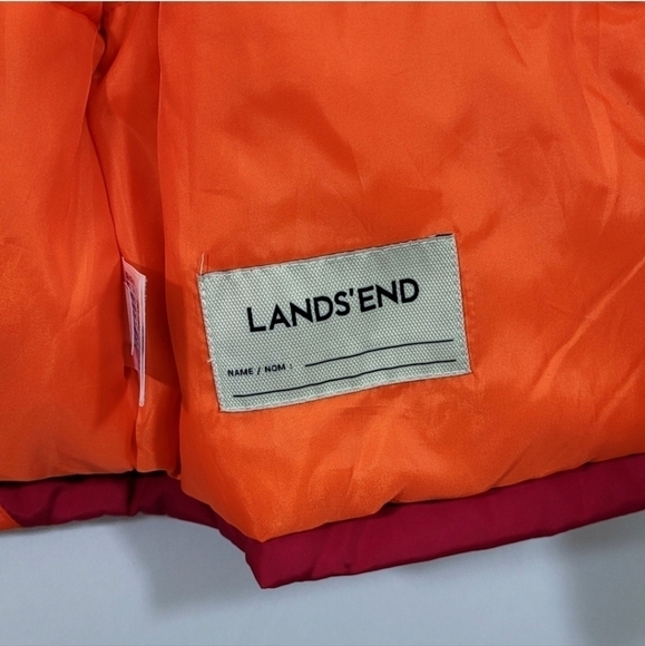 Lands End sz large 14 coat maroon pink orange new - Picture 5 of 7